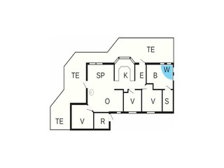 Vakantiehuis Hvalpsund Grondplan 46