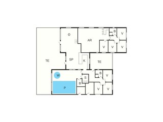 Vakantiehuis Aalbæk Grondplan 37