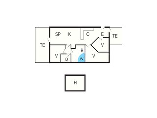 Apartamento Søndervig Plano de planta 3