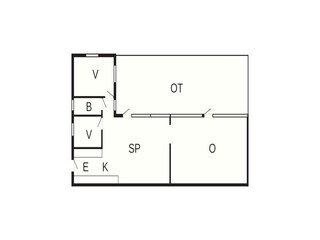 Vakantiehuis Kulhuse Grondplan 3