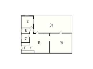 Vakantiehuis Kulhuse Grondplan 35