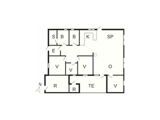Holiday house Søndervig Floor Plan 12