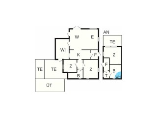 Vakantiehuis Reersø Grondplan 55