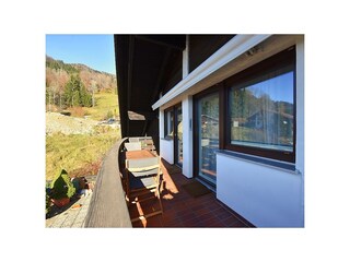 Balcony with view to the mountains