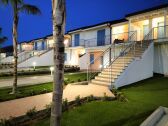 Exterior of the apartments with lots of greenery