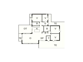 Vakantiehuis Hirtshals Grondplan 43