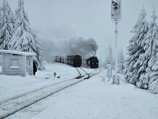 Die Brockenbahn im Winter