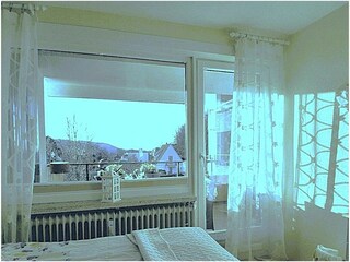 Ausblick aus dem Schlafzimmerfenster