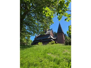 Stabkirche in Hahnenklee -Ende  Liebesbankweg  Tipp!!!!