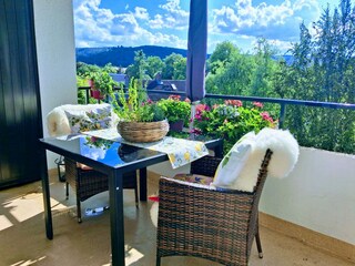 Ausblick vom Balkon