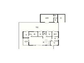 Vakantiehuis Bratten Strand Grondplan 7