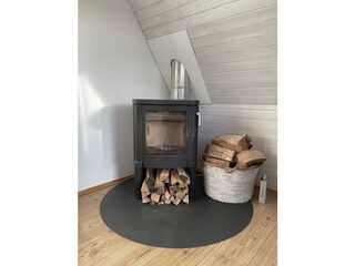 Kaminofen im Wohnzimmer