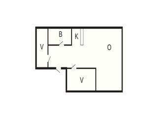 Vakantiehuis Udsholt Strand Grondplan 91