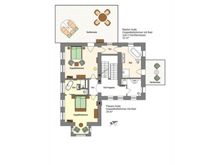 Grundriss Obergeschoß mit Master-Suite