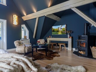 Sitzecke mit Kaminofen