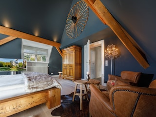 Blick ins zweite Doppelbettzimmer der Ottilienruh-Suite