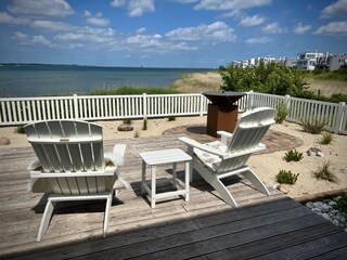 eingezäunte Terrasse mit Blick auf die Schlei