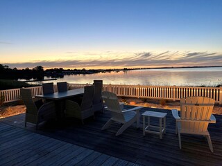 eingezäunte Terrasse mit Blick auf die Schlei