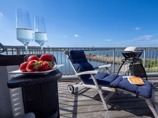 Ein Balkon mit einem solchen Ausblick, Ostseeflair by Seeblick Ferien