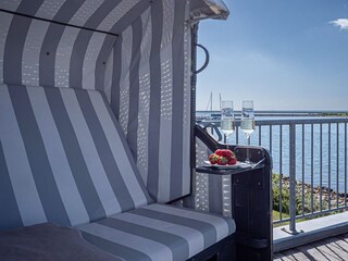 Strandkorb in der Fewo Ostseeflair by Seeblick Ferien