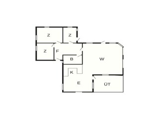 Vakantiehuis Ørslevkloster Grondplan 35