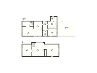 Vakantiehuis Nysted Grondplan 55