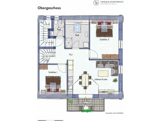 Appartamento per vacanze Greetsiel Pianta del piano 13