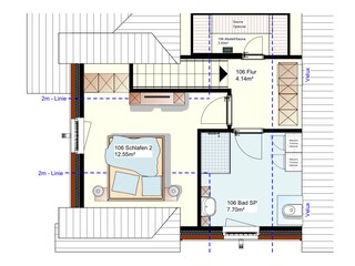 Appartamento per vacanze Langeoog Pianta del piano 23