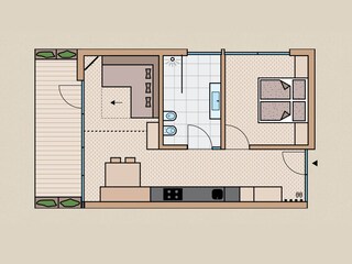 Agriturismo biologico Gsies Pianta del piano 36