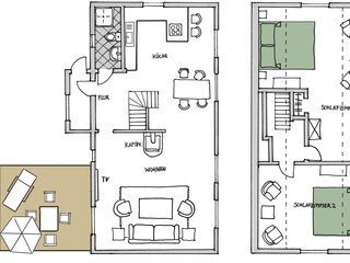 Vakantiehuis Rabenholz Grondplan 34