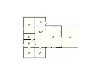 Vakantiehuis Hundested Grondplan 38