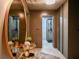 Entrance and bathroom