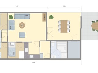 Vakantiehuis Brouwershaven Grondplan 22