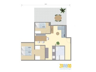 Vakantiehuis Brouwershaven Grondplan 21