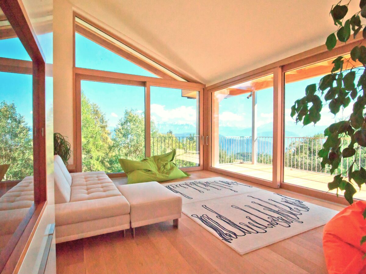 Living room with mountain views