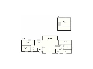 Vakantiehuis Laholm Grondplan 33