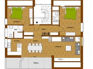 Vakantieappartement Bolsterlang Grondplan 35