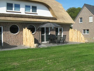 Reetdachhaus  Terrasse