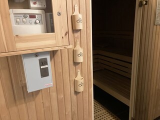 Die Sauna im Erdgeschoß der Residenz Margarete.