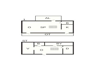 Vakantiehuis Åhus Grondplan 11