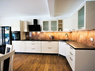 Kitchen with dining room.