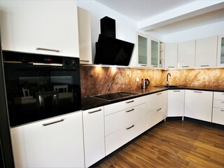 Kitchen with dining room.