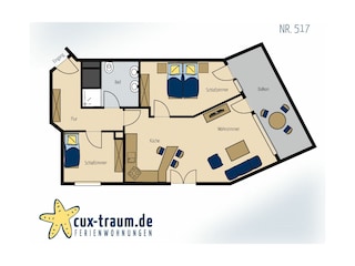 Holiday apartment Duhnen Floor Plan 30