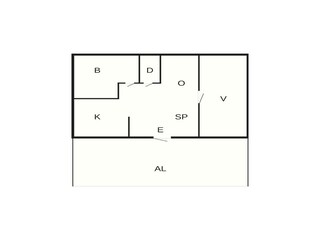 Vakantiehuis Åhus Grondplan 36