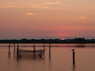 Sonnenuntergang am Salzhaff