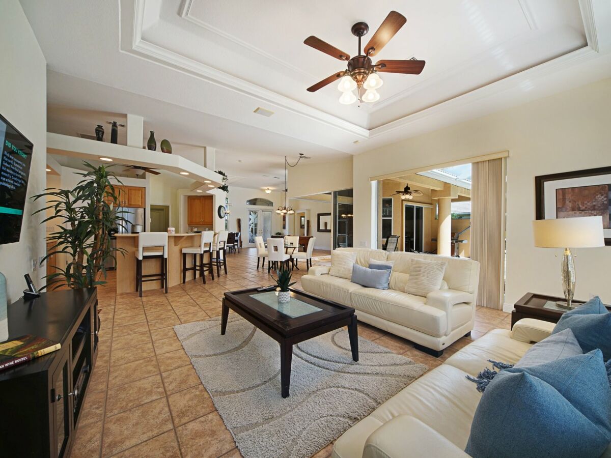 living area  of the holiday home in Cape Coral, FL