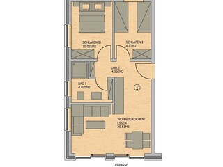 Appartamento per vacanze Juist Pianta del piano 24