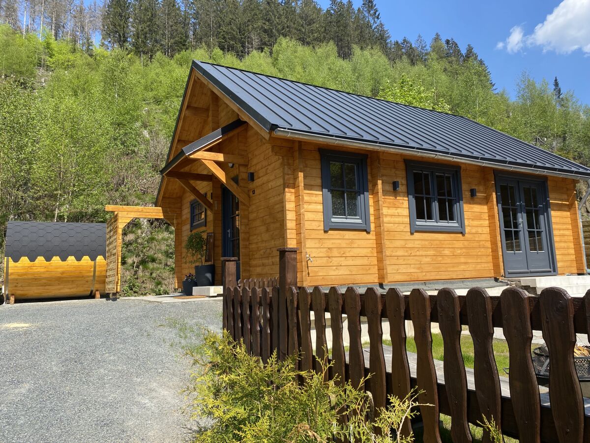 Blockhaus mit Faßsauna