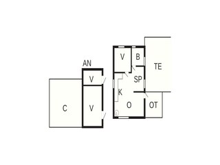 Vakantiehuis Rønde Grondplan 33