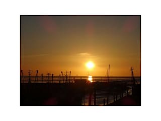 Sonnenuntergang am Kutterhafen